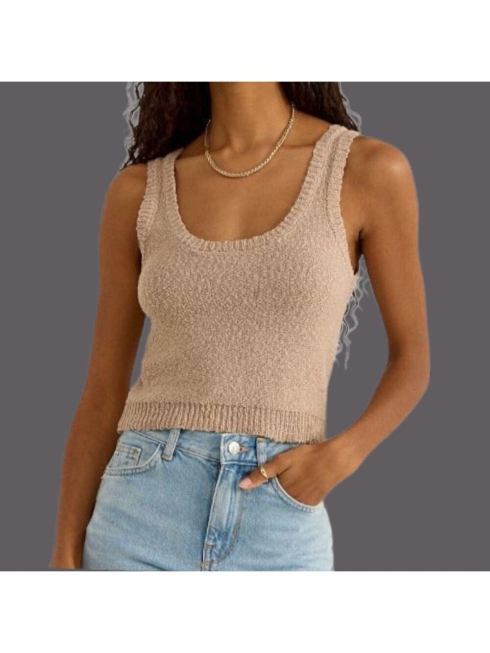 Z Supply Catalina Womens Knit Tank BeigeTop Small